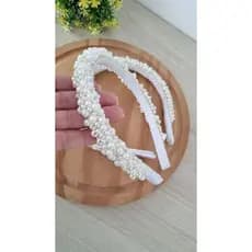 Tiara de Pérolas | Arco de Pérolas | Tiara Feminina Luxo | Tiara Infantil | Tiara Adulto | Arco Bordado com Pérolas