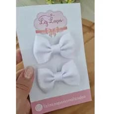 Kit 2 Laços | Par de Laços para Maria Chiquinha no Bico de Pato | Laço Escolar para Menina, Bebê e Criança