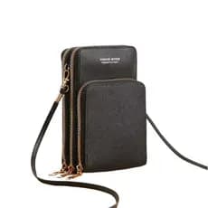 Bolsa Feminina Carteira Mini Bag Com 3 Divisórias Transversal Porta Celular Modelo YS-45