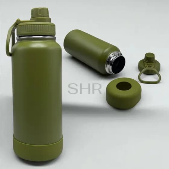 Garrafa Inox Térmica Com Capinha Protetora De Silicone Antiderrapante