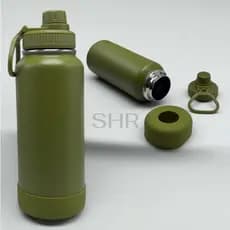 Garrafa Inox Térmica Com Capinha Protetora De Silicone Antiderrapante
