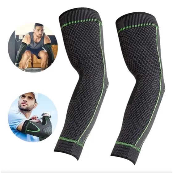 Kit 2 Faixas de Compressão Braço Inteiro Ajustável Elástico Suporte Esportivo Respirável