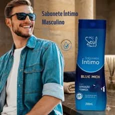 Kit Sabonetes Íntimos Masculino Blue Men 200ml Soul Cosméticos