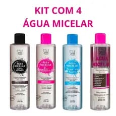 Kit 4 Águas Micelares Soul Cosméticos Limpeza Facial + Demaquilante