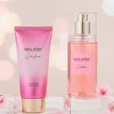 Kit Corporal Hidratante e Body Splash Miss Rôse 90ml Sedutora Desejada Baunilha Romântica