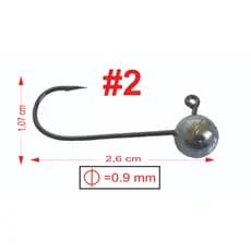 Micro-Jig  para camarões de 4,5 cm 10 unidades, tamanho n°2.