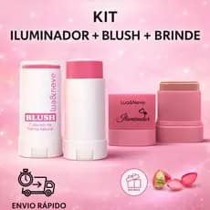 KIT  ILUMINADOR + BLUSH + BRINDE
