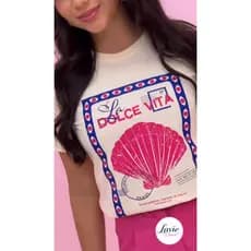 BLUSA TSHIRT CAMISETA FEMININA ALGODÃO DOLCE VITA CONFORTÁVEL ELEGANTE