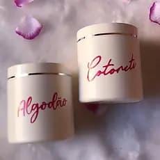 Potes porta Algodão e cotonete/ organizador
