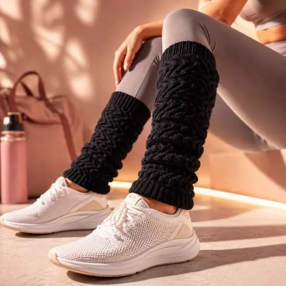 Kit 3 Pares Polaina Fitness Feminina Inverno Academia Quentinha