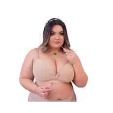 Sutiã Plus Size Reforçado com Bojo Alta Sustentação Premium Confortável