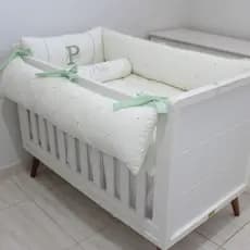 Kit Berço Clean Personalizado - 08 Peças | ENVIAR O NOME PELO CHAT