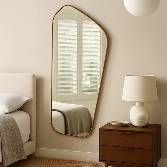 Espelho Orgânico Decorativo 110x53 Grande Moderno Sala Quarto  Banheiro - Modelo Dallas