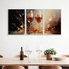 Quadro Decorativo Movimento do Brinde: Eternidade em Brilho Sala Escritorio Happy Hour