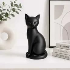 Escultura Decorativa de Gato Minimalista- Elegância moderna para sua Decoração
