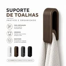 Kit Suporte de Toalhas e Guardanapos com fita dupla face, fácil Simpres e Organizado