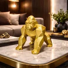 Gorila Geométrico - Decoração Moderna Elegante, Peça Premium para Sala/Escritório, Presente Perfeito
