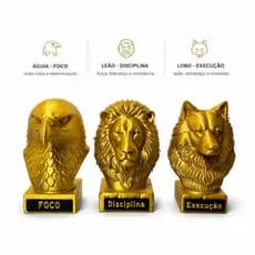 Trio Motivacional Decorativo - Foco, Disciplina e Execução
