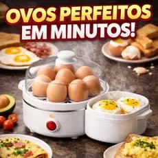 Cozedor de Ovos Elétrico 110V 7 Ovos Automático Egg Cooker Multifuncional Rápido