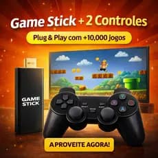 Game Stick 4K 10000 Jogos Console Retrô HDMI 2 Controles Sem Fio Videogame Retro TV