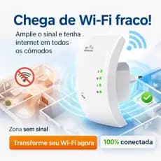 Repetidor WiFi 300Mbps Bivolt Amplificador Sinal 2.4GHz WPS Fácil Instalação Tomada
