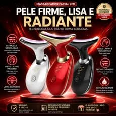Massageador Facial Elétrico Anti Rugas Flacidez Papada Lifting Vibração USB