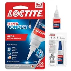 Super Bonder Loctite Mega 20g Cola Instantânea Alta Resistência Multiuso