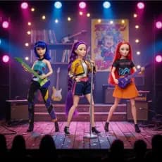 Kit 3 Bonecas Guerreiras Kpop Huntrix Demon Rumi Mira Zoey