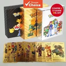 Cartas Pokemon Metal Gold Vmax GX Energy Card Charizard Pikachu Coleção Rara Treinador De Batalha