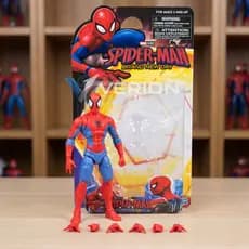 Boneco Homem Aranha 16cm Articulado com Acessórios Mãos Extras Figura Colecionável