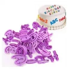 Kit Cortador Letras Alfabeto Dlsney Biscuit Pasta Americana Confeitaria - 7106