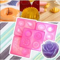 Molde de Silicone Doces Confeitaria Flores Resina Epóxi Artesanato