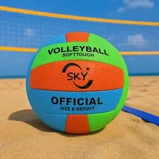 KIT Bola de Vôlei Soft Touch Super Macia para Treino Praia e Quadra Cores Neon