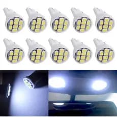 Kit 04 ou 10 Lampadas Pingo T10 8 Leds Xenon Super Branca