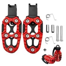 Pedaleira Pedal Xtreme Moto Esportiva Mola Universal + Tampa Bico Pneu