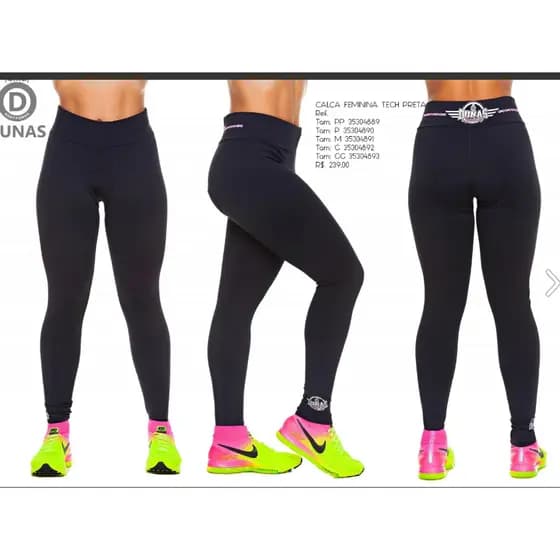 Calça Feminina - Ciclismo, Bike, MTB, Speed - Dunas - TECH PRETA