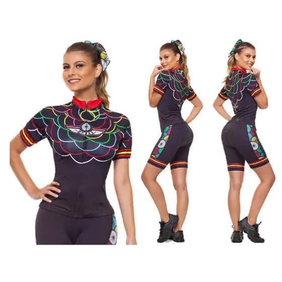 Conjunto Ciclismo MTB Speed Feminina Dunas Nuvem
