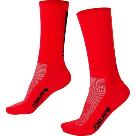 Meia Ciclismo Speed MTB Caminhada Trilha Corrida Hupi Vermelha Lisa
