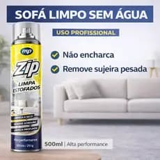 Limpa Estofados Zip Clean 300ml Espuma Spray Seco Sofá Banco Carro Remove Manchas Limpeza Profunda