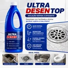 Desentupidor Líquido Ultra Desentop Cano Pia Ralo Fossa Vaso Sanitário Cozinha Caixas de Gordura