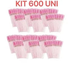 Kit 300/600 Escovinhas De Cílios Sobrancelha Glitter Extensão e Alongamento Descartável