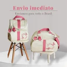 Bolsa kit Maternidade Luxo 2 Peças BORBOLETA 3D/ SAFARI Impermeável