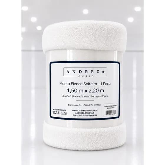 Manta Cobertor Fleece Soft Solteiro Microfibra Antialérgico Andreza Enxovais
