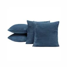 Kit 4 Capas de Almofadas 45cm x 45cm Flannel Canelada Com Zíper - Jacquard - Bariloche