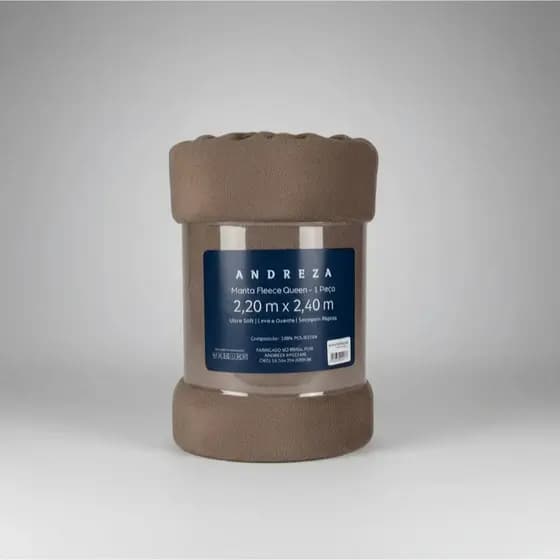 Cobertor Manta Andreza Enxovais Fleece Soft Casal Queen Antialérgico