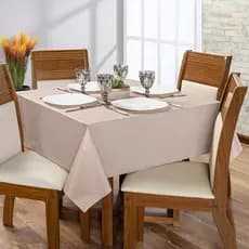 Toalha de mesa Plastico Termica Impermeável Antiderrapante 4 6 8 Lugares Branca Preto Cinza Bege
