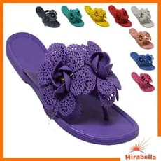 Chinelo Feminino Adulto Sandália Rasteira Rasteirinhas Flores Mirabella
