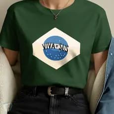 Camiseta Viva O Sus Estampada | Design Minimalista com Símbolo Inspirado na Bandeira Plus size Envio Imediato