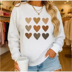 MOLETOM ESTILOSO FEMININO BLUSA DE FRIO ESTILO CASACO CASUAL  ENVIO IMEDIATO P/M/G/GG coração