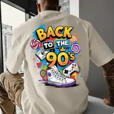 Camiseta Back Anos 90 To The Estampa Costas Algodão Premium Lançamento Personalizada